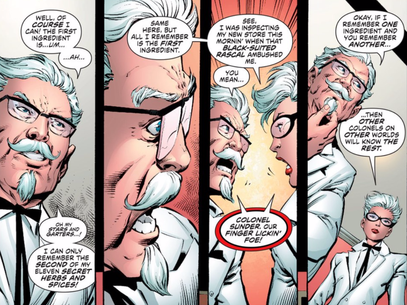Illustration for article titled DC’s New KFC Comic Turns Colonel Sanders Into Fried Chicken Jesus